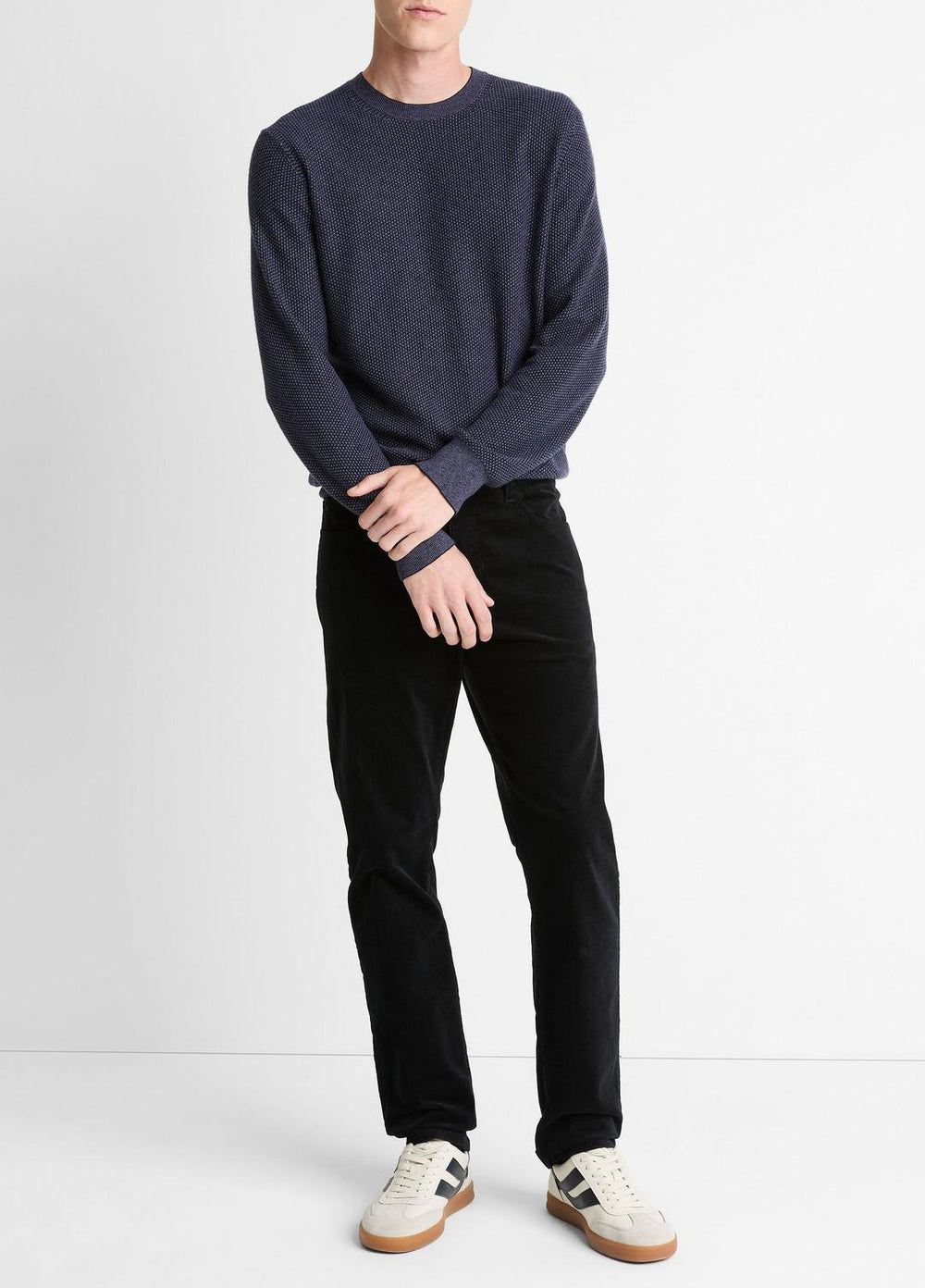 Geo-Jacquard Wool-Blend Crew Neck Sweater in Crew Neck | Vince sale