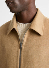 Splittable Wool-Blend Zip-Front Jacket in Jackets | Vince for sale