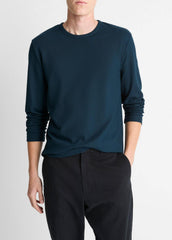 Pima Cotton Piqué Long-Sleeve T-Shirt in Long Sleeve | Vince Online