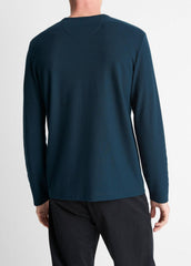 Pima Cotton Piqué Long-Sleeve T-Shirt in Long Sleeve | Vince Online
