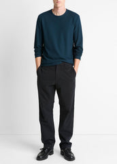 Pima Cotton Piqué Long-Sleeve T-Shirt in Long Sleeve | Vince Online