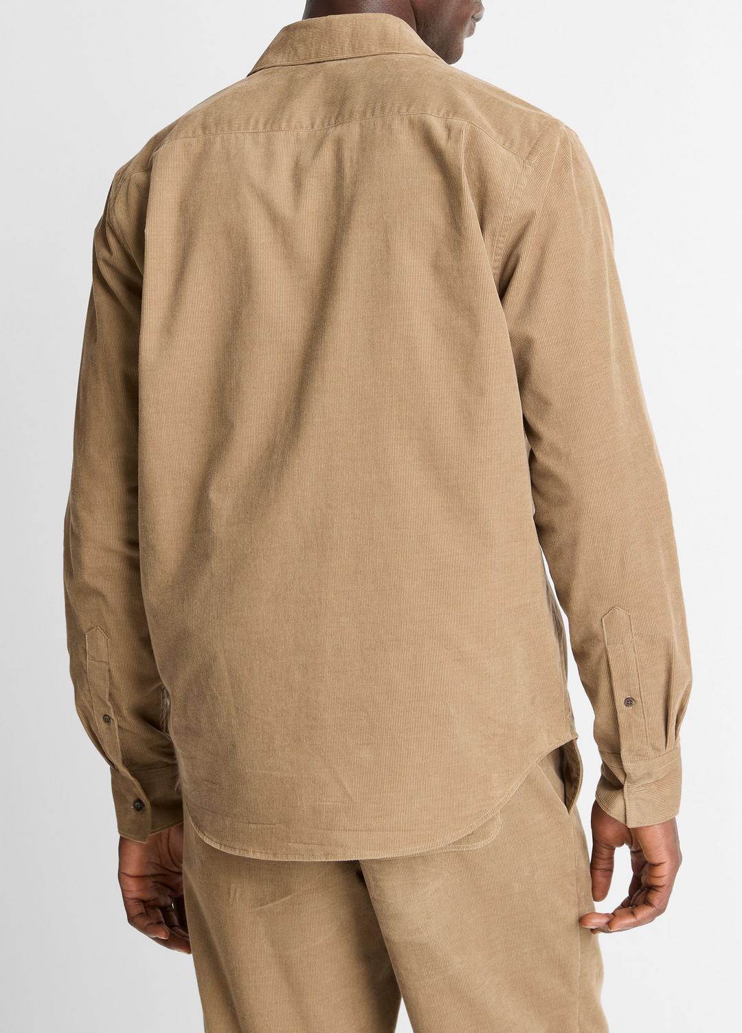 Italian Cotton Corduroy Button-Front Shirt in Long Sleeve | Vince near me