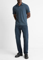 Cotton Johnny-Collar Polo Shirt in Henleys & Polos | Vince outlet