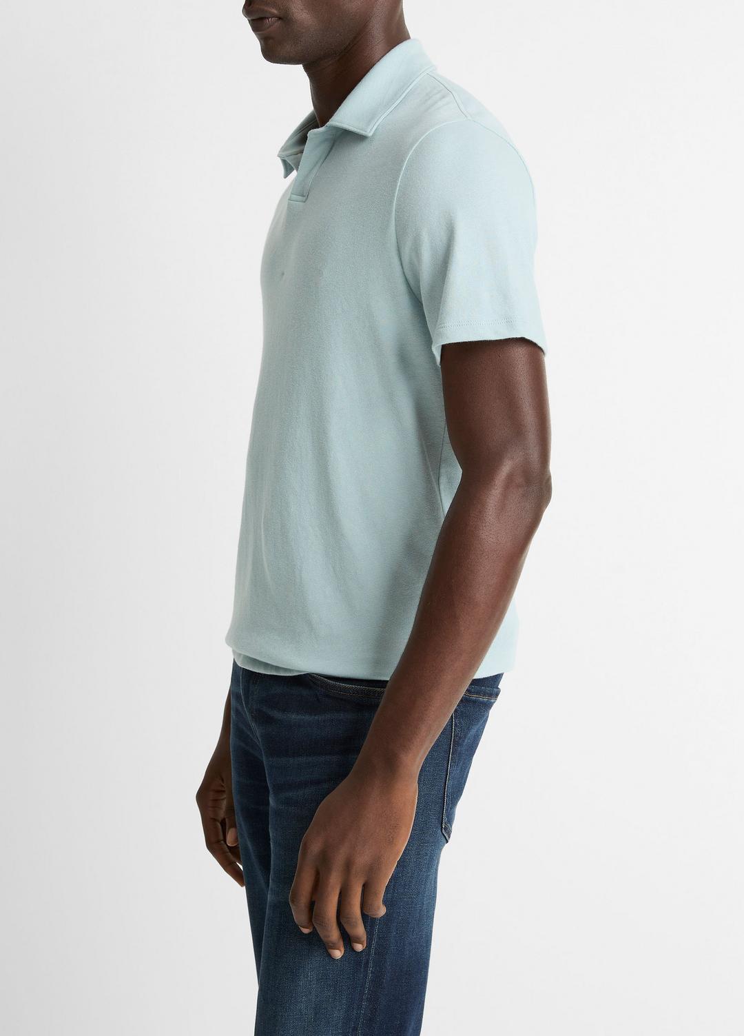 Cotton Johnny-Collar Polo Shirt in Henleys & Polos | Vince sale