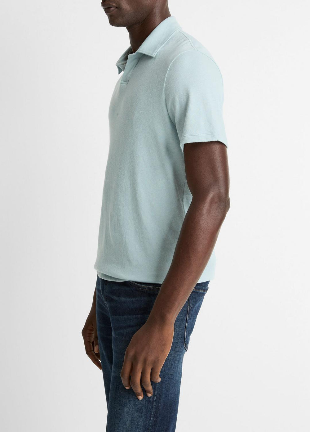 Cotton Johnny-Collar Polo Shirt in Henleys & Polos | Vince sale