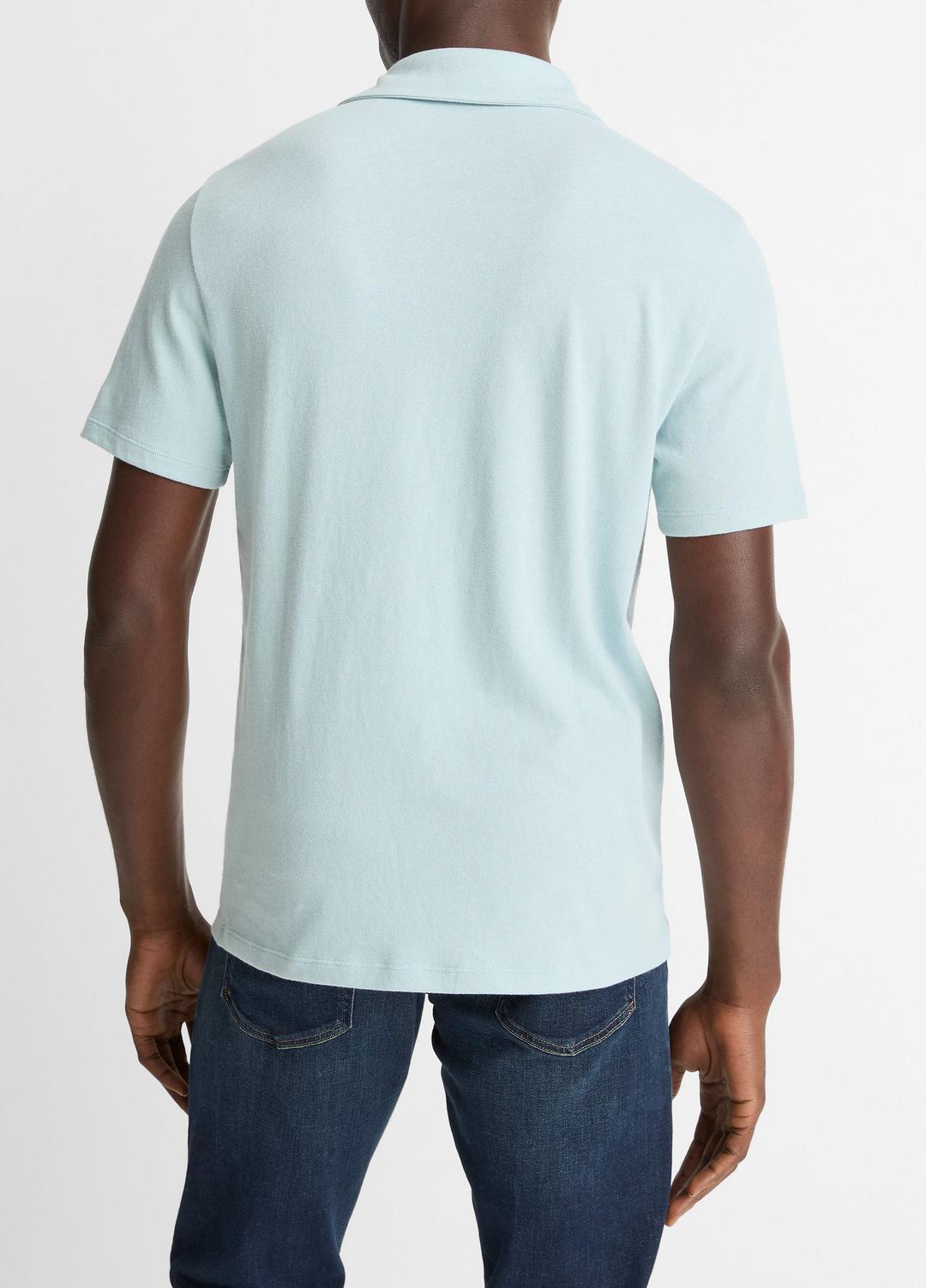 Cotton Johnny-Collar Polo Shirt in Henleys & Polos | Vince sale