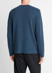 Striped Double-Knit Pima Cotton Long-Sleeve T-Shirt in Long Sleeve | Vince for sale
