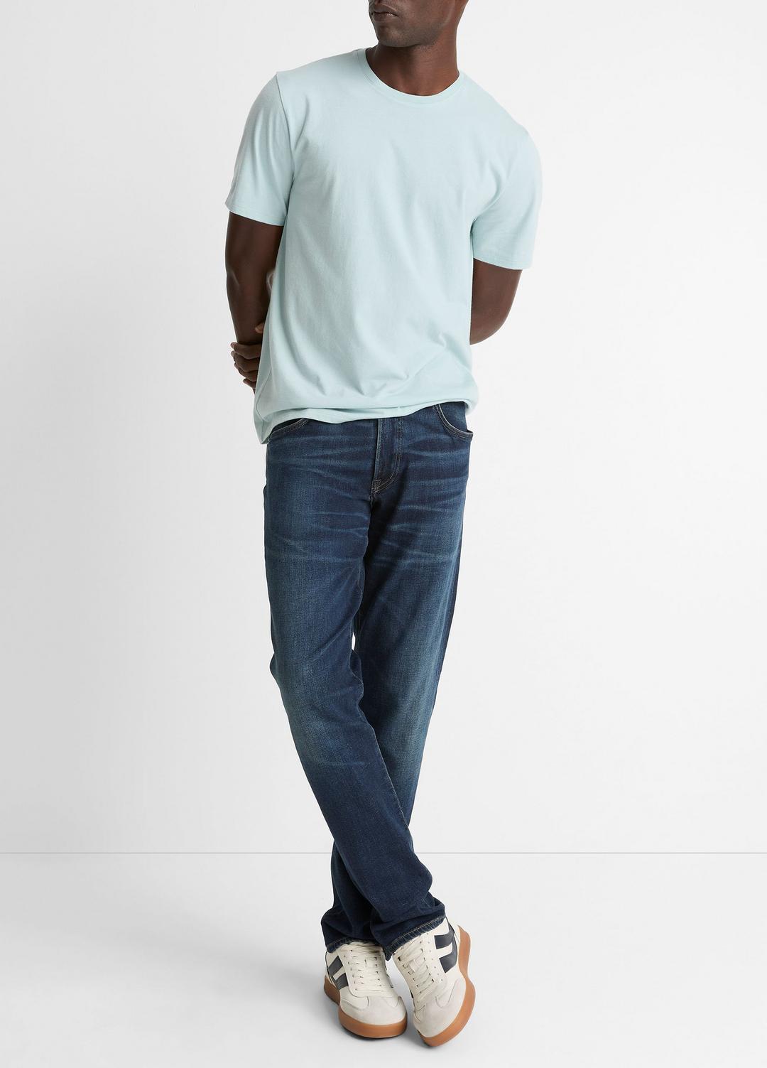 Pima Cotton Crew Neck T-Shirt in Short Sleeve | Vince on sale