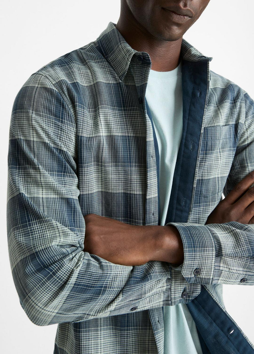 Big Sky Plaid Cotton Button-Front Shirt in Long Sleeve | Vince US
