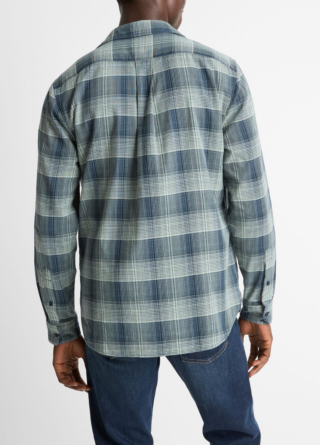 Big Sky Plaid Cotton Button-Front Shirt in Long Sleeve | Vince US