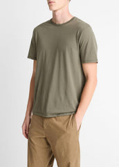Pima Cotton Crew Neck T-Shirt in Short Sleeve | Vince Online