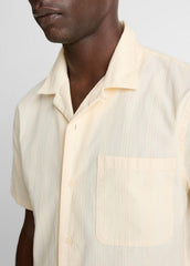 Union Stripe Cotton Short-Sleeve Loop-Collar Shirt in Short Sleeve | Vince sale