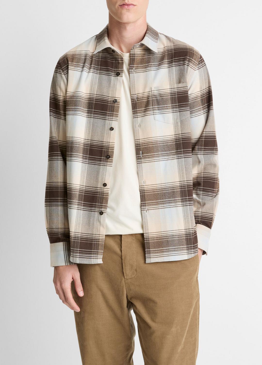 Missoula Plaid Button-Front Shirt in Long Sleeve | Vince on sale