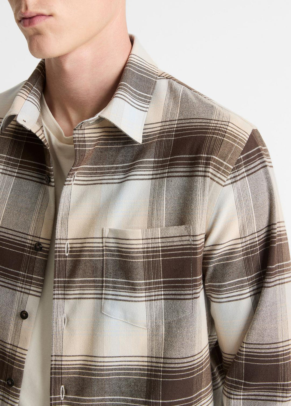 Missoula Plaid Button-Front Shirt in Long Sleeve | Vince on sale