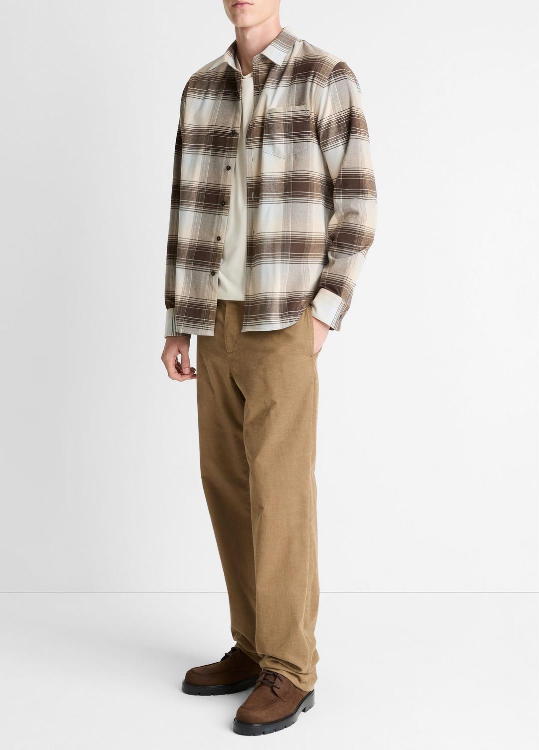 Missoula Plaid Button-Front Shirt in Long Sleeve | Vince on sale