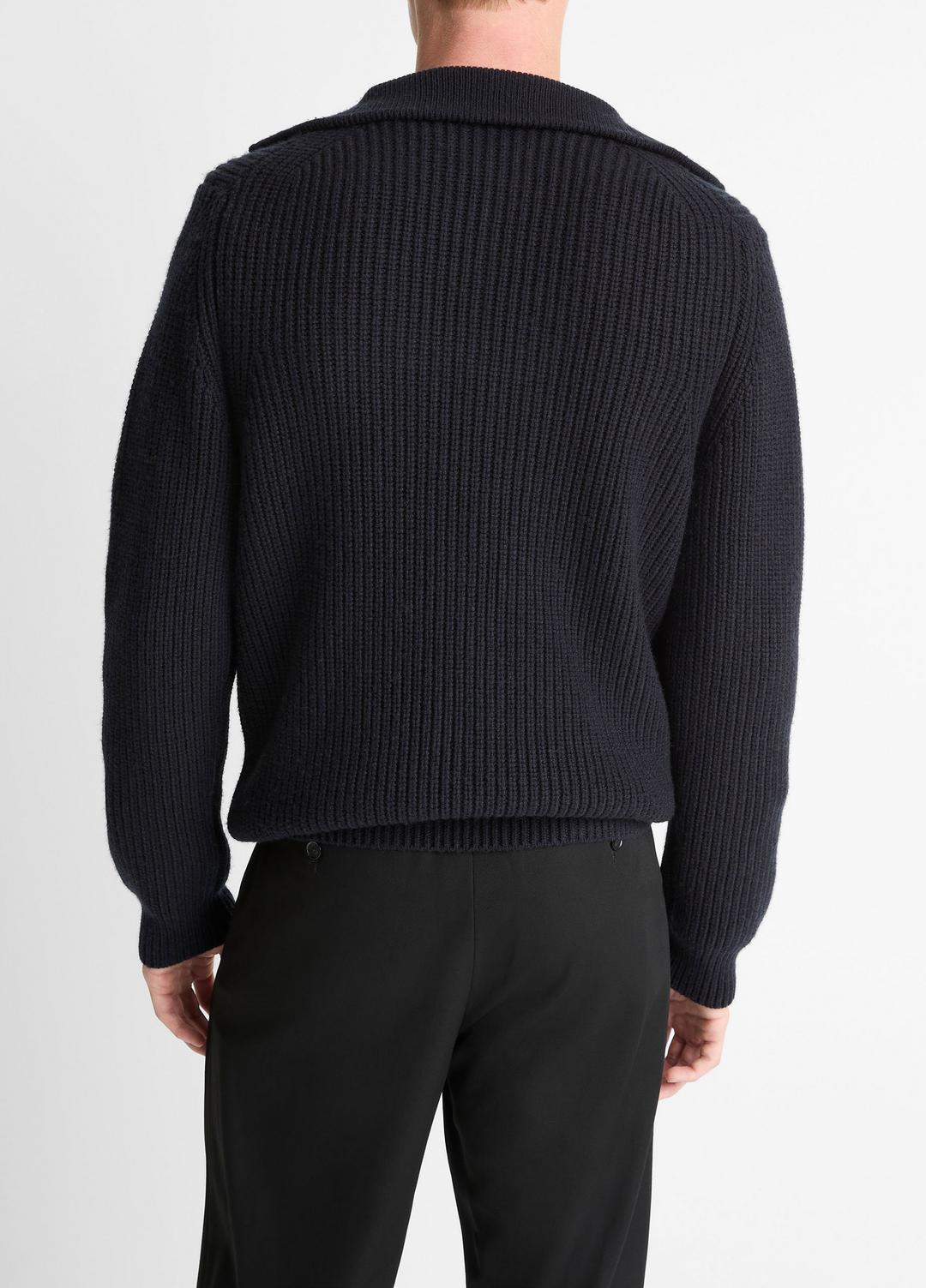 Heirloom Shaker Wool-Cashmere Quarter-Zip Sweater in Quarter Zip | Vince US