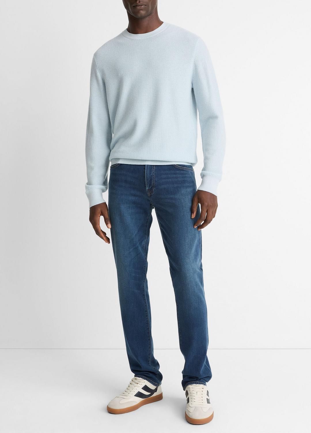 Geo-Jacquard Wool-Blend Crew Neck Sweater in Crew Neck | Vince Online