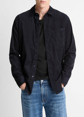 Italian Cotton Corduroy Button-Front Shirt in Long Sleeve | Vince discount