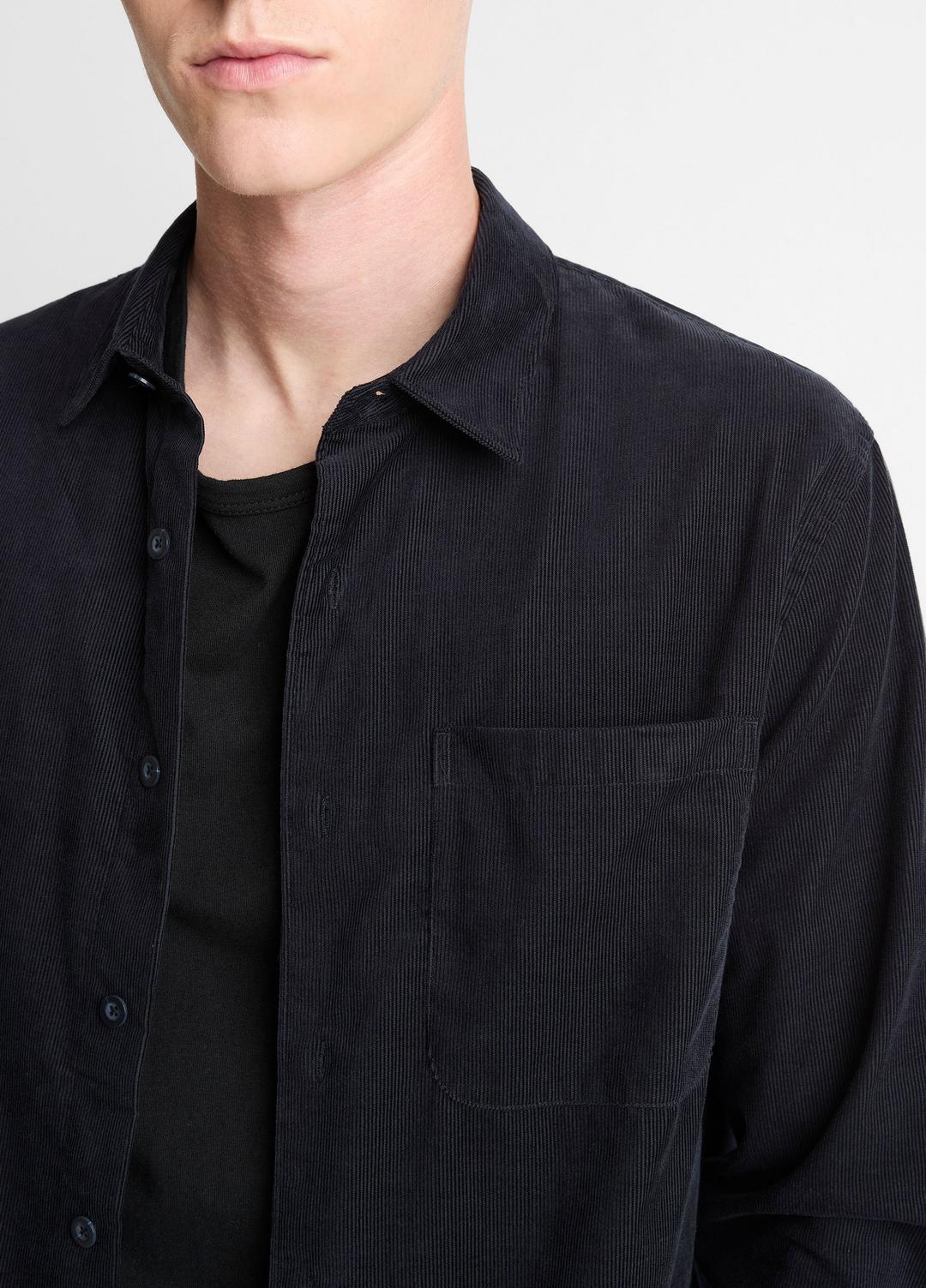 Italian Cotton Corduroy Button-Front Shirt in Long Sleeve | Vince discount