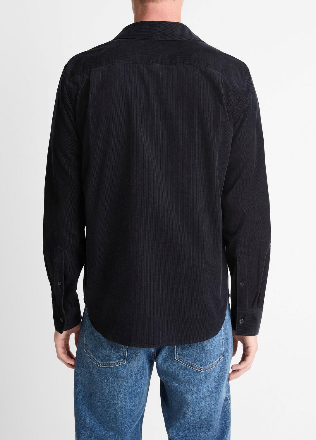 Italian Cotton Corduroy Button-Front Shirt in Long Sleeve | Vince discount