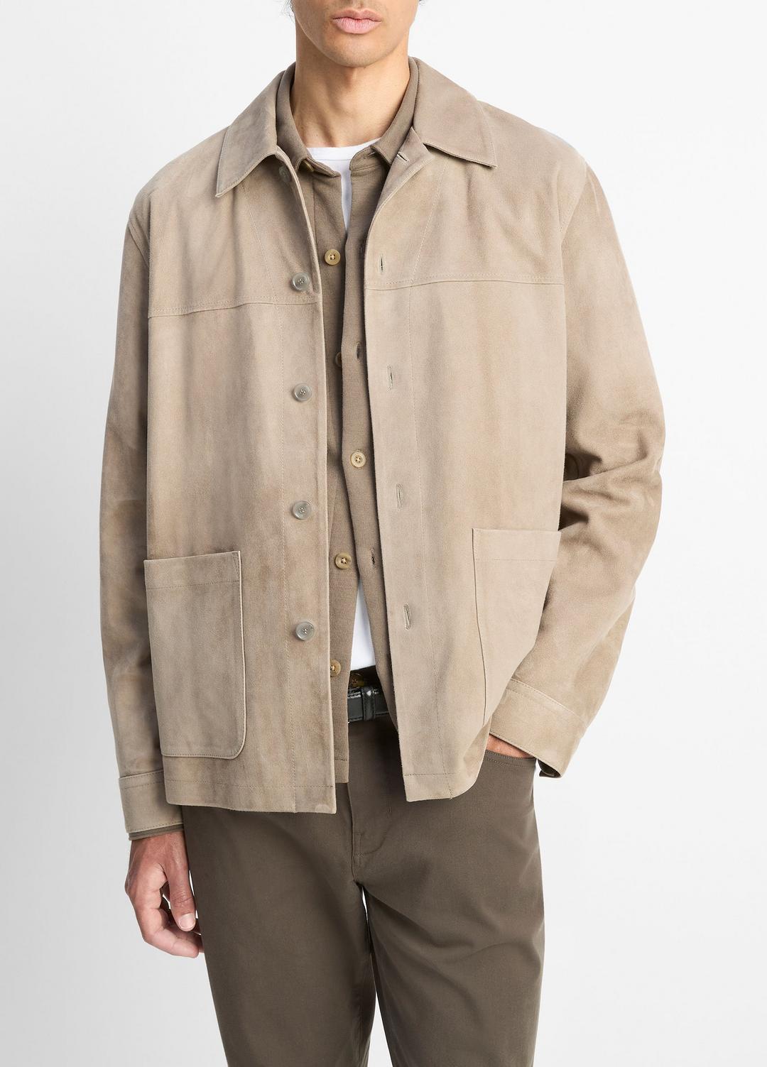 Suede Shirt Jacket in Shirt Jackets | Vince near me
