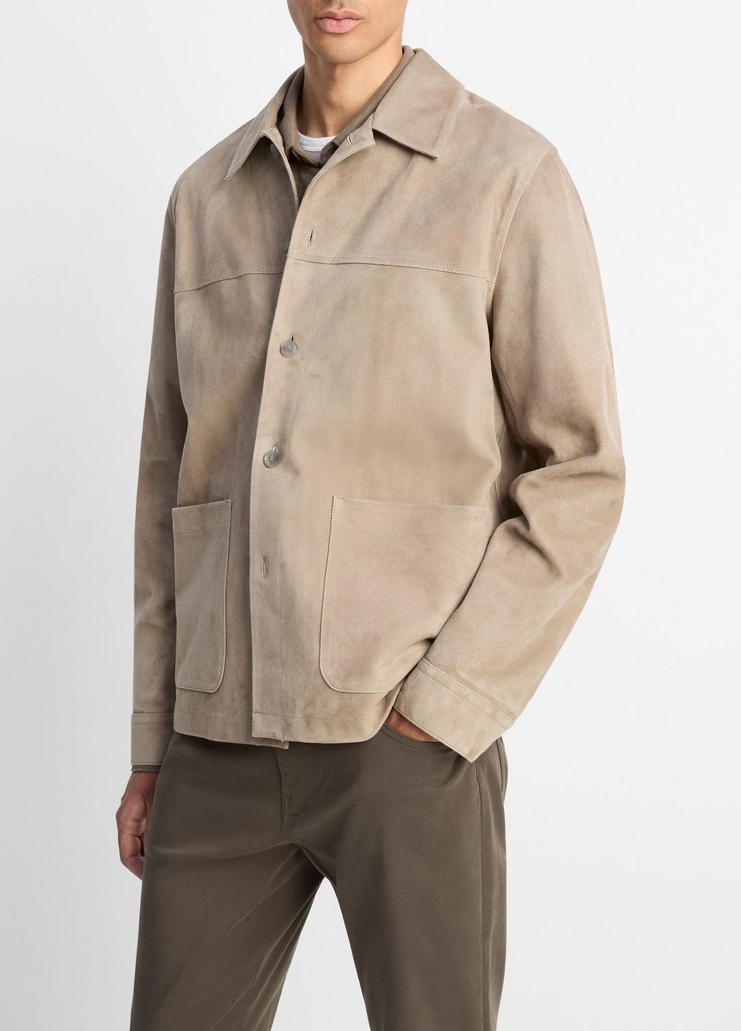 Suede Shirt Jacket in Shirt Jackets | Vince near me