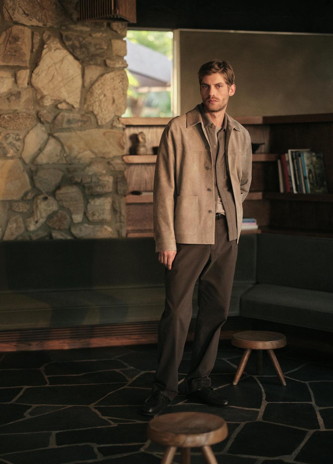 Suede Shirt Jacket in Shirt Jackets | Vince near me