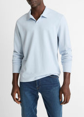 Milano Pima Cotton-Blend Johnny-Collar Shirt in Long Sleeve | Vince near me