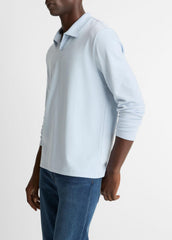Milano Pima Cotton-Blend Johnny-Collar Shirt in Long Sleeve | Vince near me