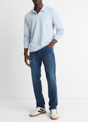 Milano Pima Cotton-Blend Johnny-Collar Shirt in Long Sleeve | Vince near me