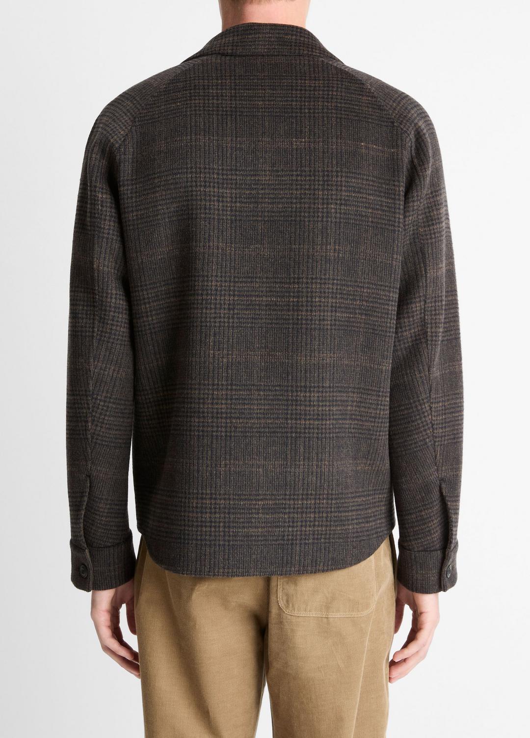 Plaid Splittable Wool-Blend Shirt Jacket in Shirt Jackets | Vince outlet