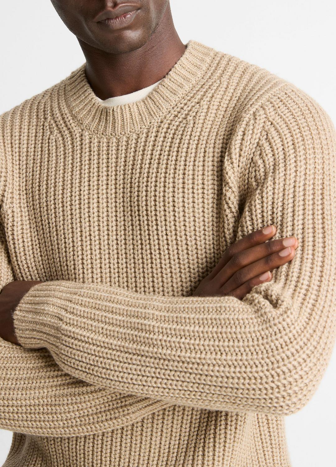 Utility Shaker Merino Wool Sweater in Crew Neck | Vince near me