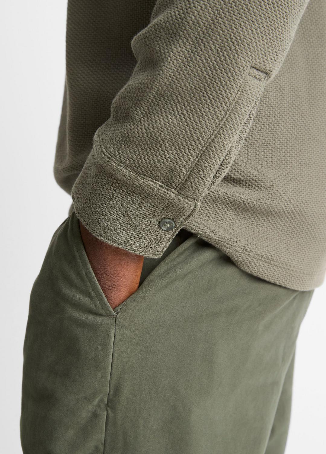 Basket-Weave Cotton Long-Sleeve Polo Shirt in Henleys & Polos | Vince sale
