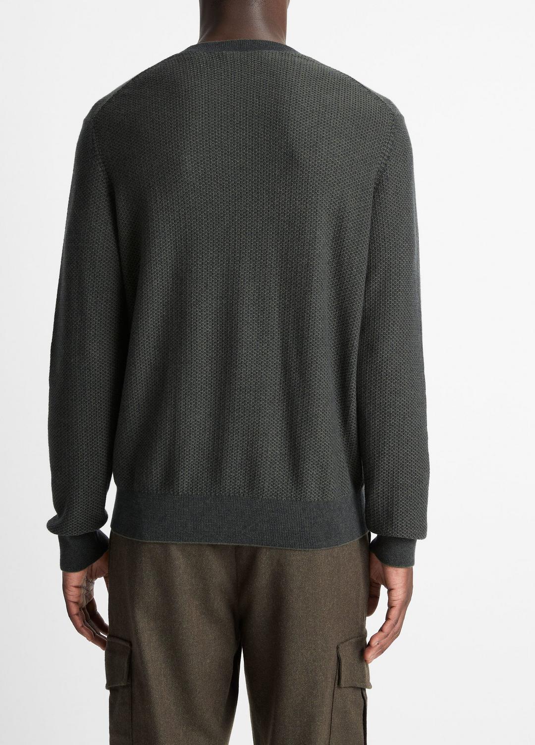 Geo-Jacquard Wool-Blend Crew Neck Sweater in Crew Neck | Vince Online