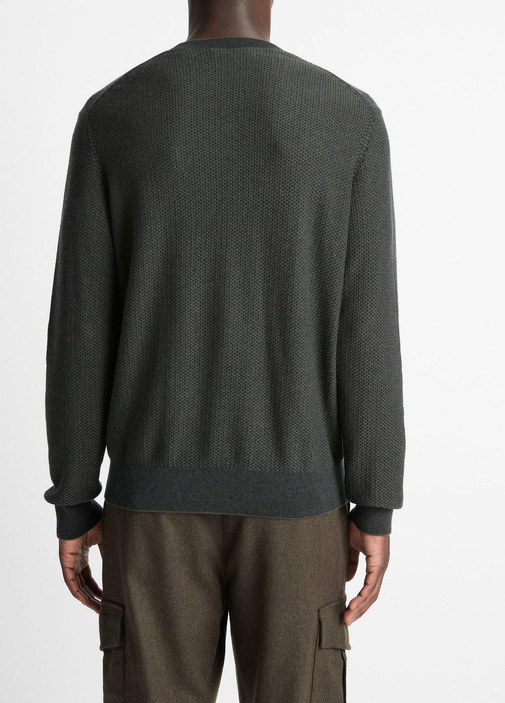 Geo-Jacquard Wool-Blend Crew Neck Sweater in Crew Neck | Vince Online