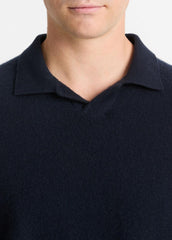 Plush Cashmere Johnny-Collar Polo in Sweaters | Vince outlet