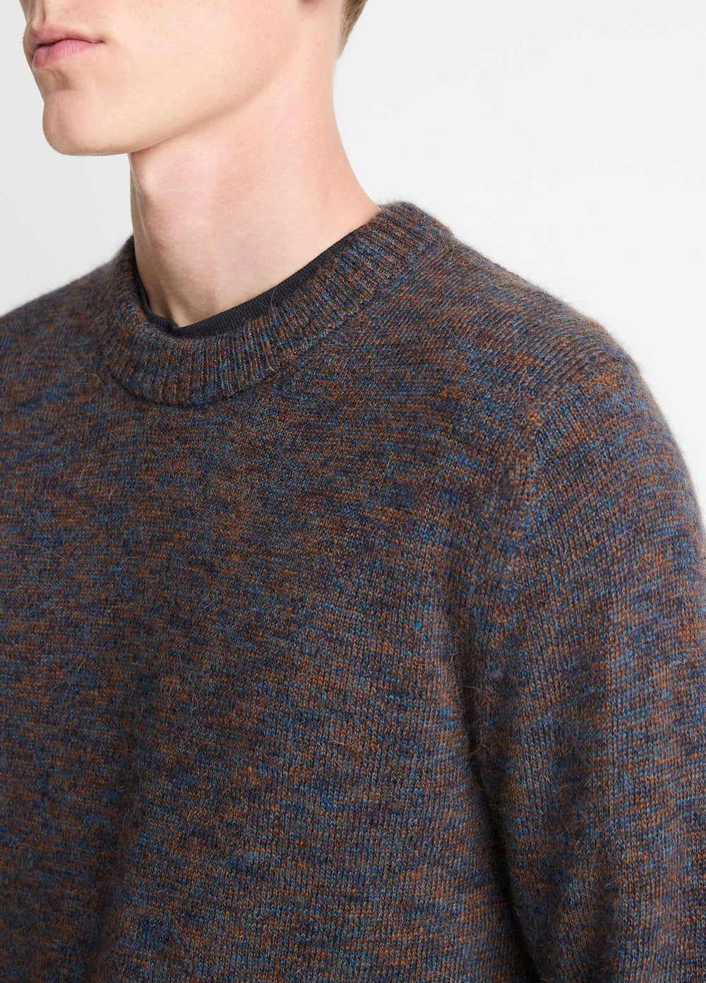 Multi-Mix Alpaca-Merino Wool Sweater in Crew Neck | Vince sale