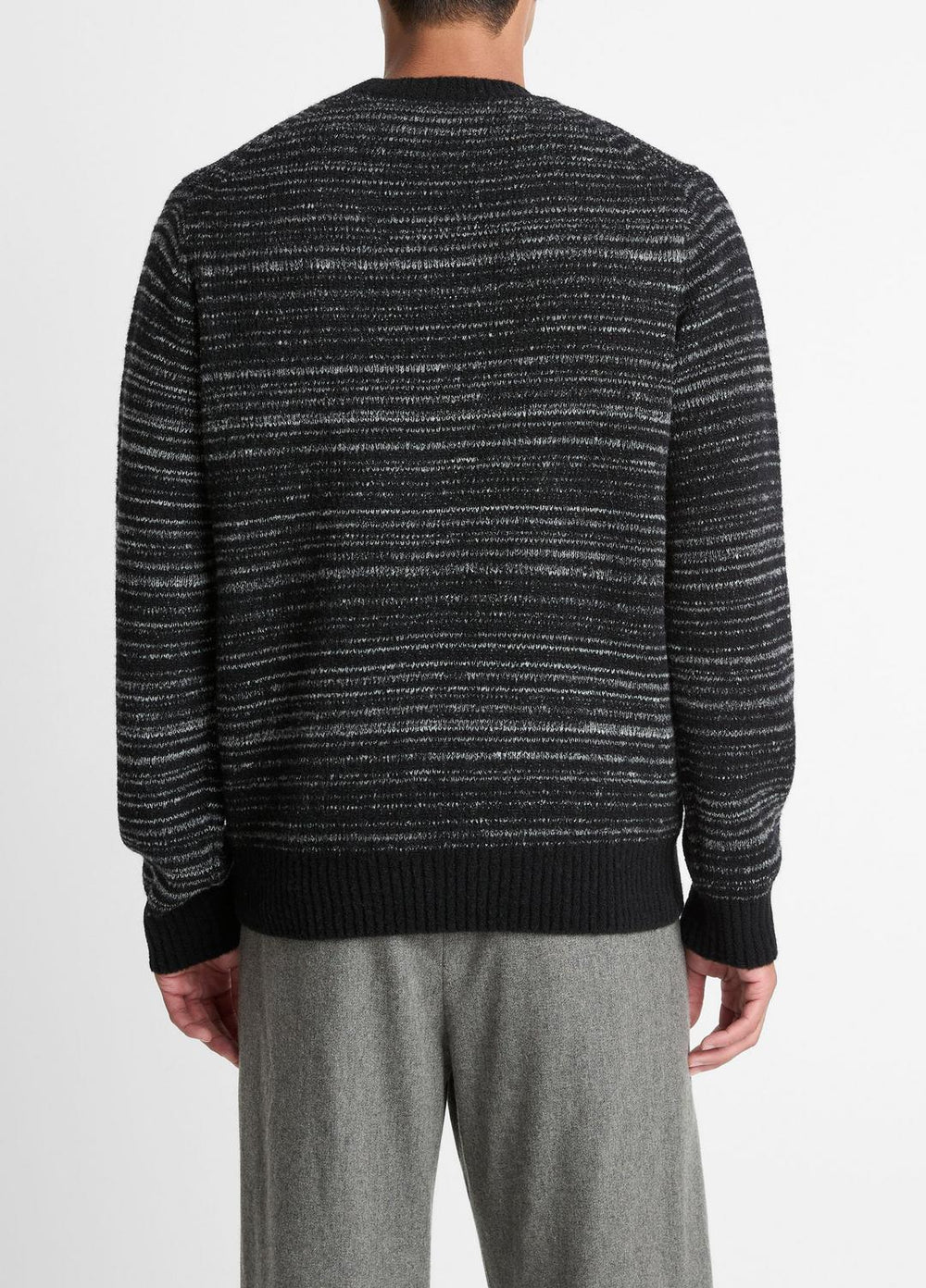 Marled Stripe Merino Wool-Blend Sweater in Crew Neck | Vince on sale