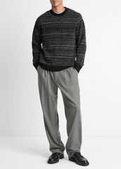 Marled Stripe Merino Wool-Blend Sweater in Crew Neck | Vince on sale