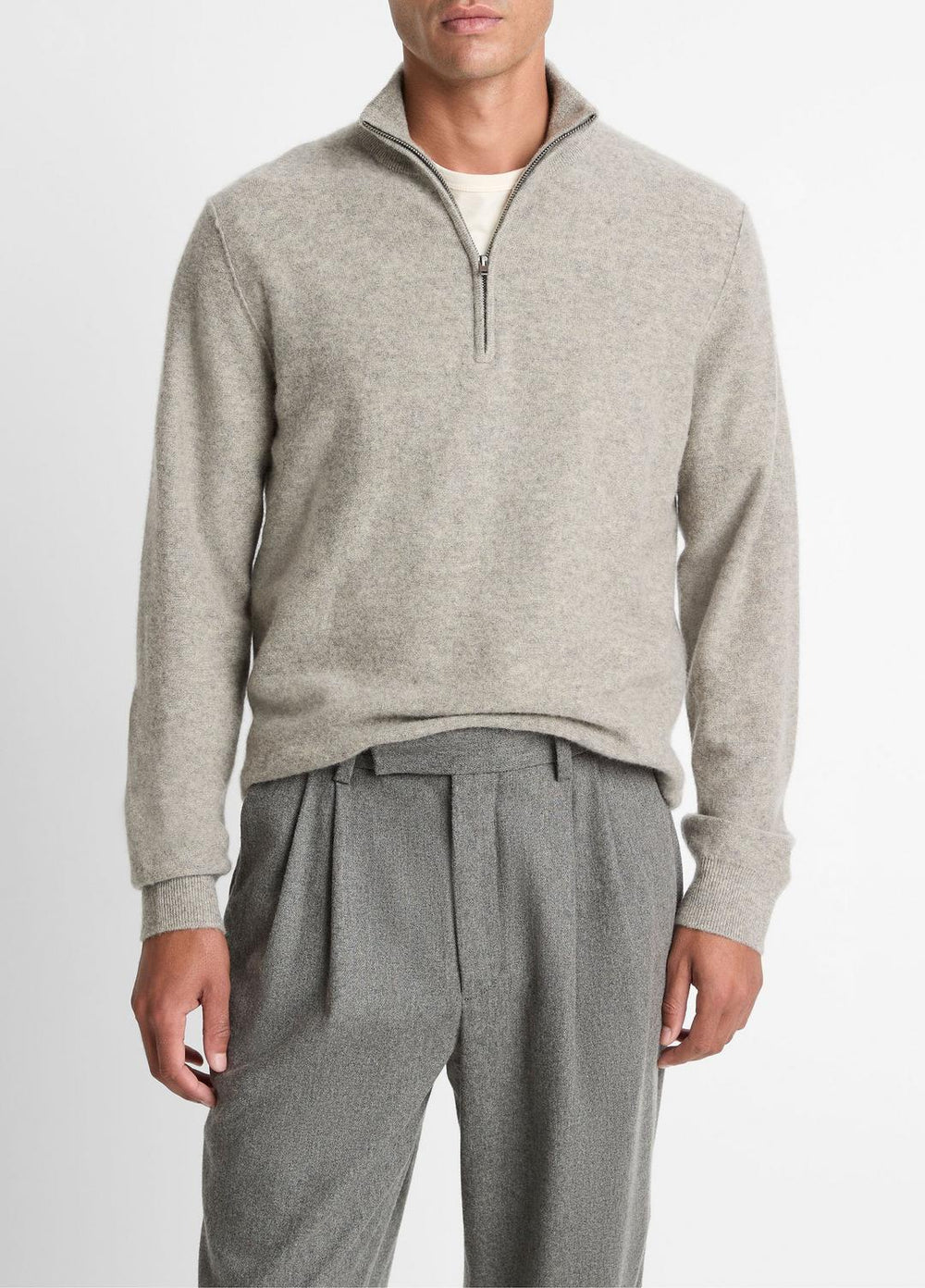Plush Cashmere Quarter-Zip Sweater in Quarter Zip | Vince US