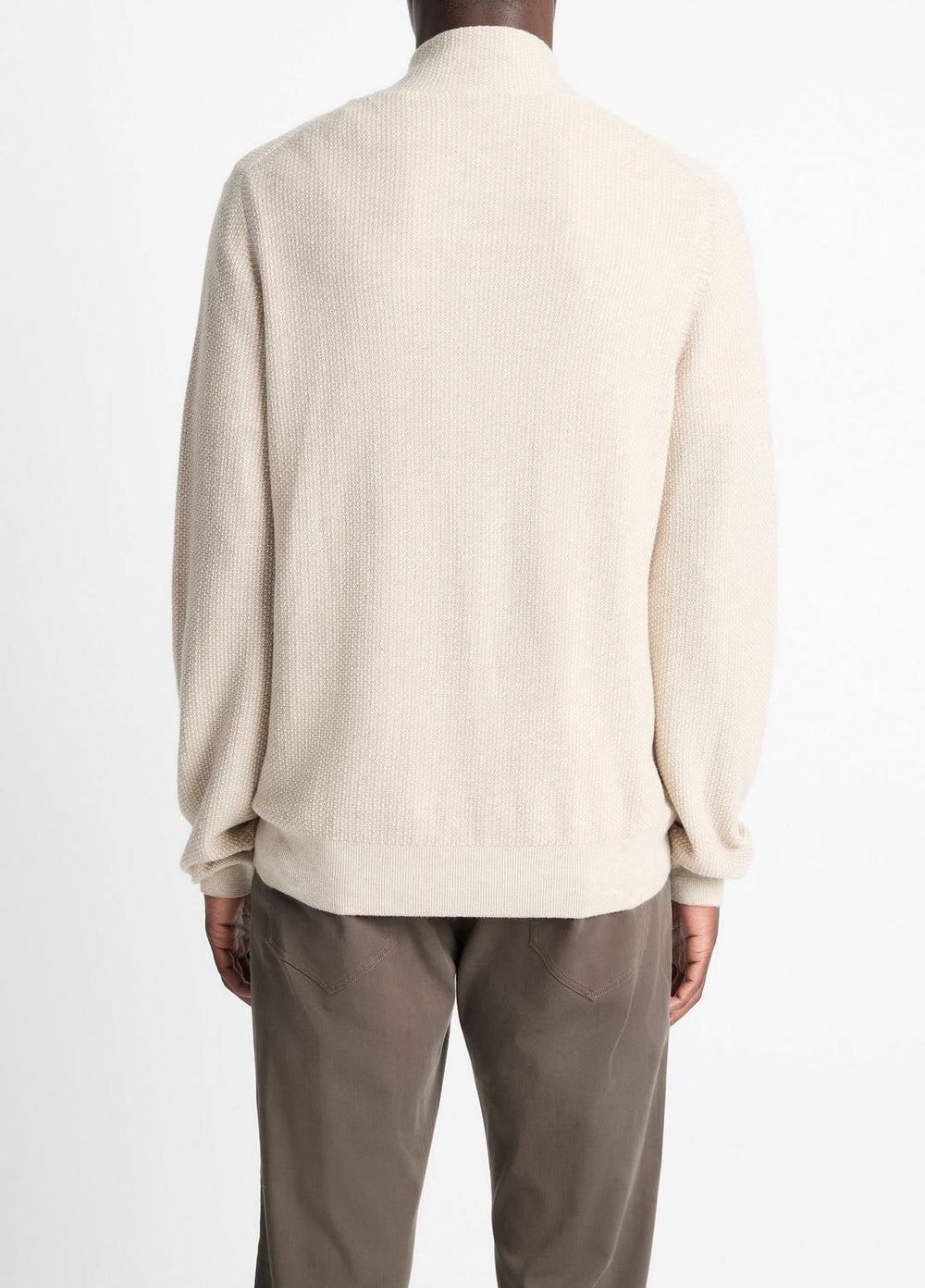 Geo-Jacquard Wool-Blend Quarter-Zip Sweater in Quarter Zip | Vince discount