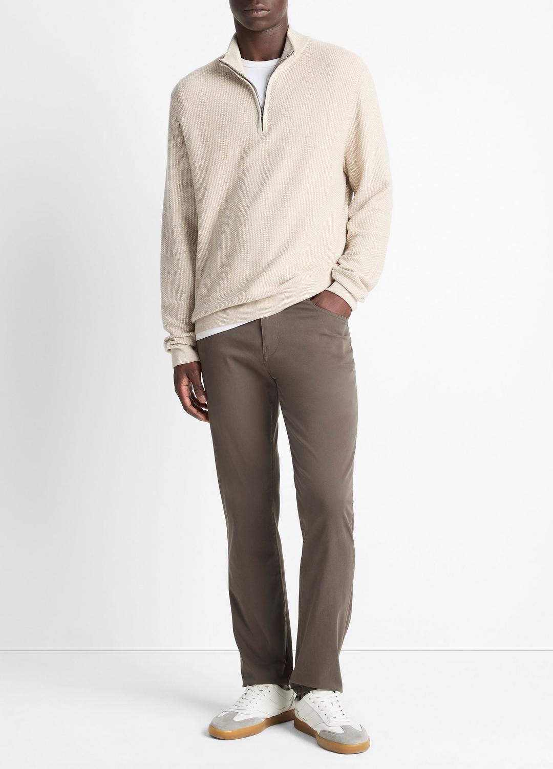 Geo-Jacquard Wool-Blend Quarter-Zip Sweater in Quarter Zip | Vince discount