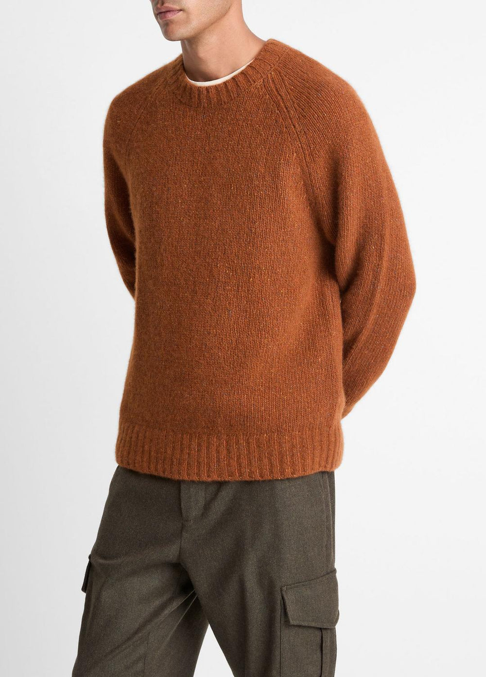 Donegal Cashmere Raglan-Sleeve Sweater in Crew Neck | Vince outlet