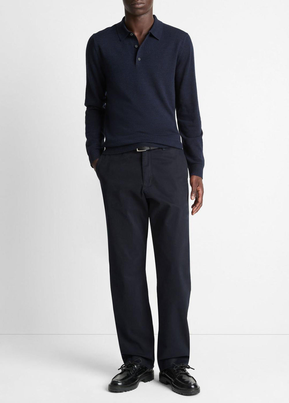 Wool Polo Sweater in Sweaters | Vince for sale