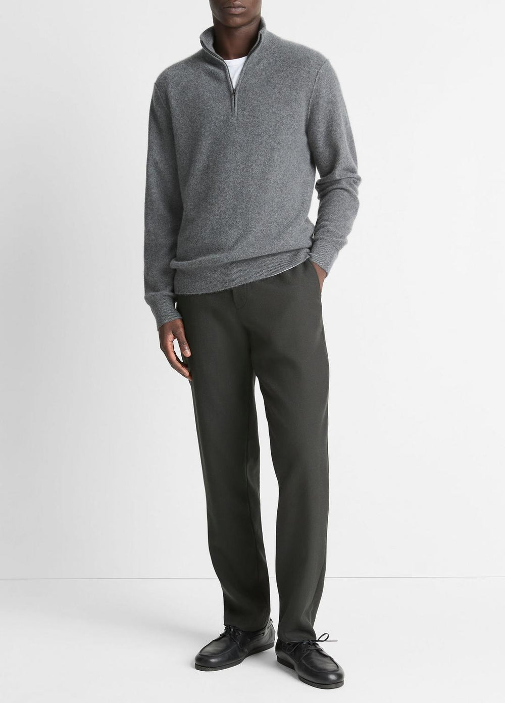 Plush Cashmere Quarter-Zip Sweater in Quarter Zip | Vince on sale