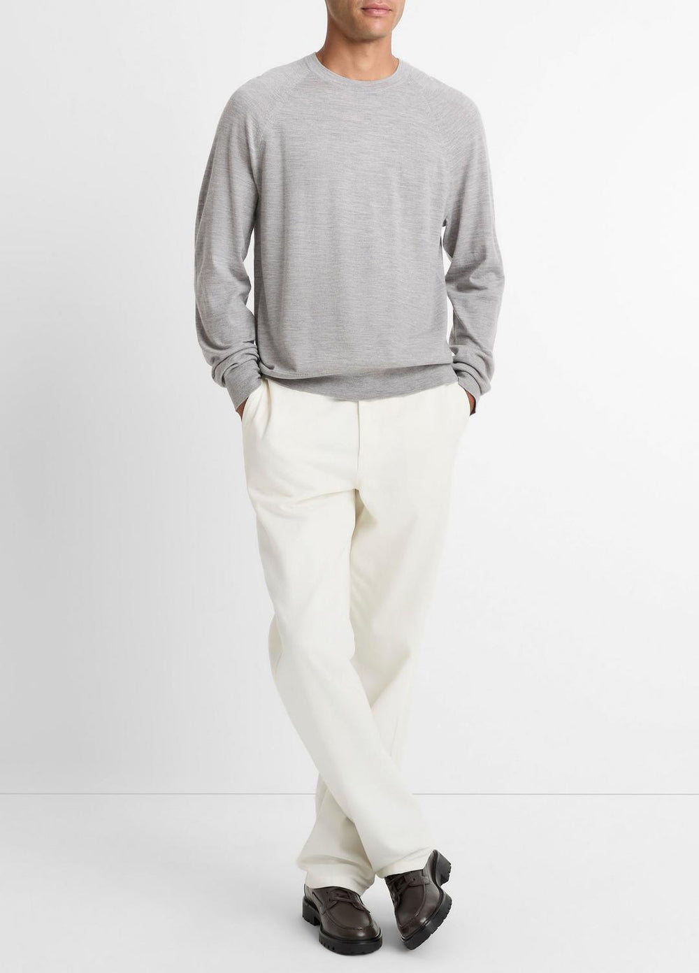 Featherweight Wool-Cashmere Crew Neck Sweater in Crew Neck | Vince Online