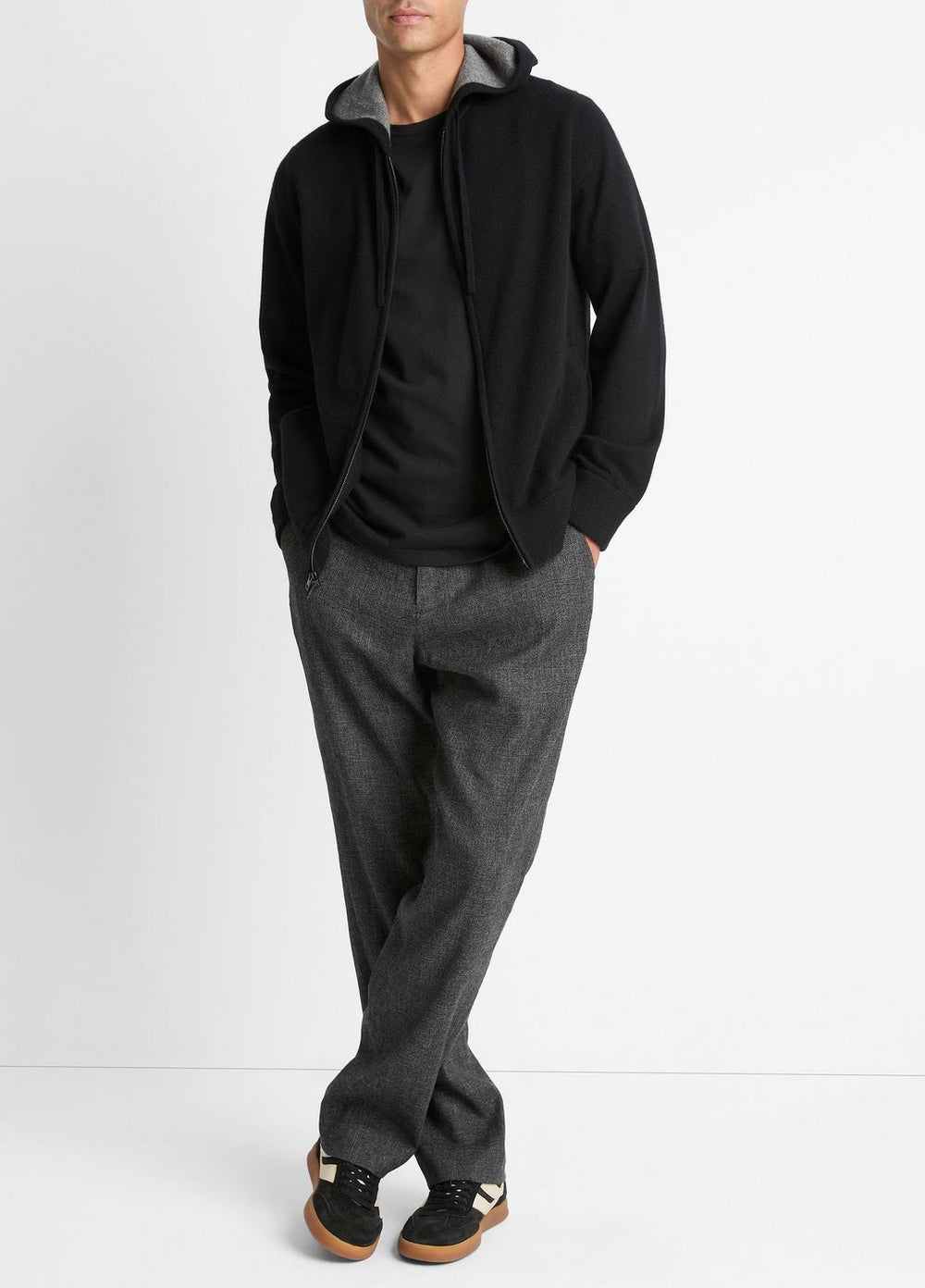 Cashmere Zip-Front Hoodie in Cashmere | Vince outlet