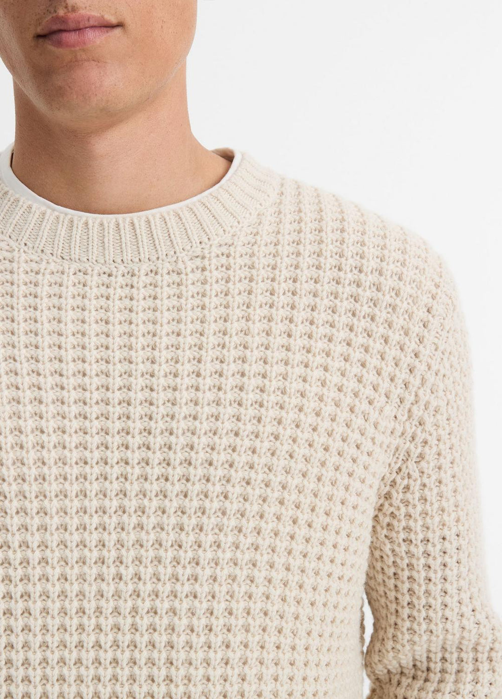 Macro-Waffle Crew Neck Sweater in Crew Neck | Vince sale