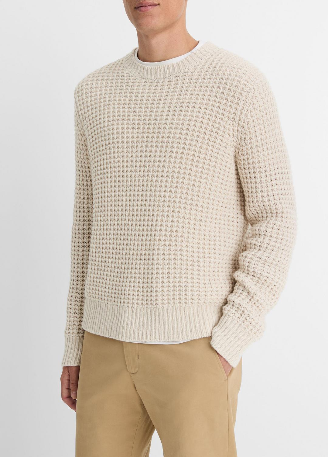 Macro-Waffle Crew Neck Sweater in Crew Neck | Vince sale