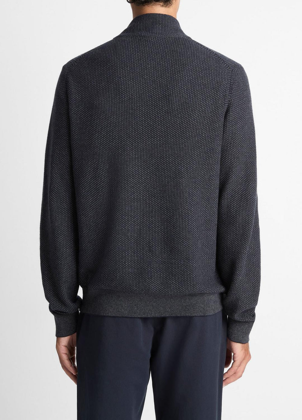 Geo-Jacquard Wool-Blend Quarter-Zip Sweater in Quarter Zip | Vince on sale